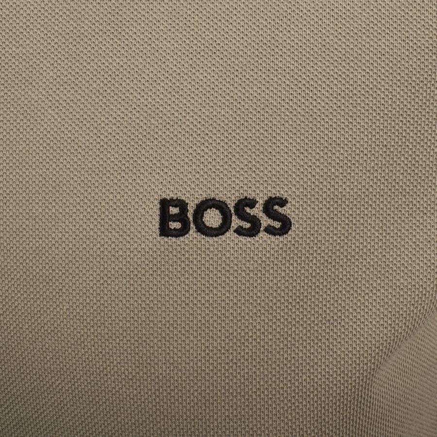 Image number 3 for BOSS Plisy Long Sleeve Polo T Shirt Brown