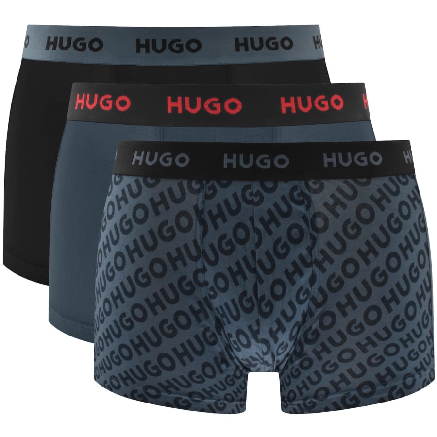 Image number 1 for HUGO 3 Pack Trunks Blue