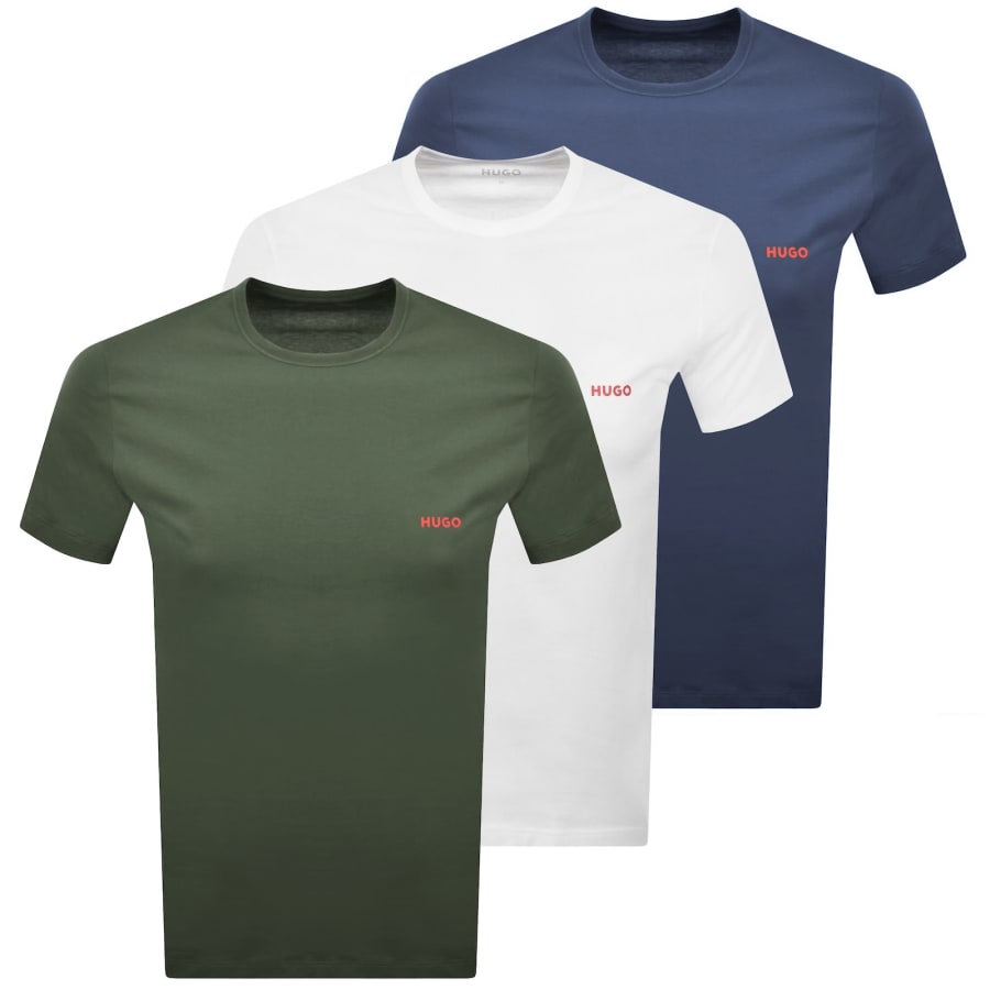 Image number 1 for HUGO 3 Pack Crew Neck T Shirts