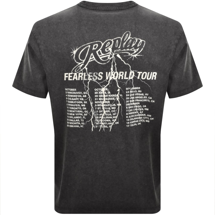 Image number 5 for Replay Graphic T Shirt Grey