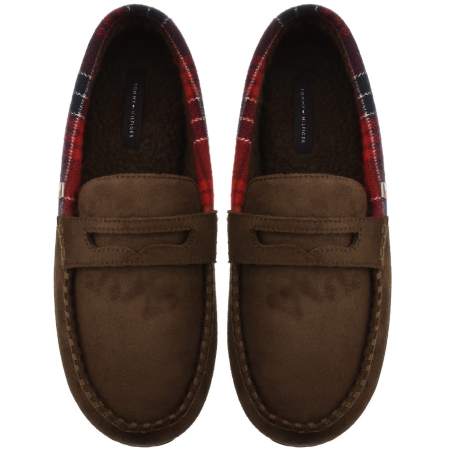 Image number 1 for Tommy Hilfiger Driver House Shoes Brown