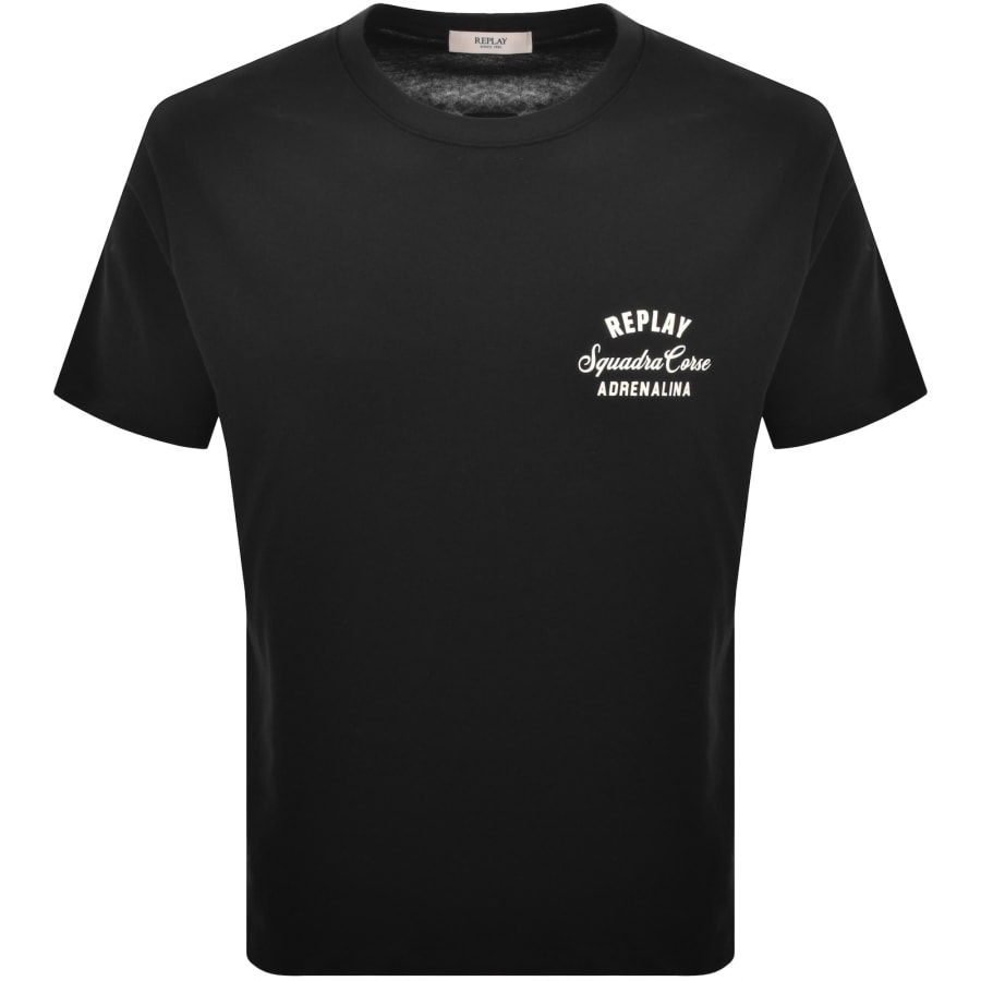 Image number 2 for Replay Graphic T Shirt Black