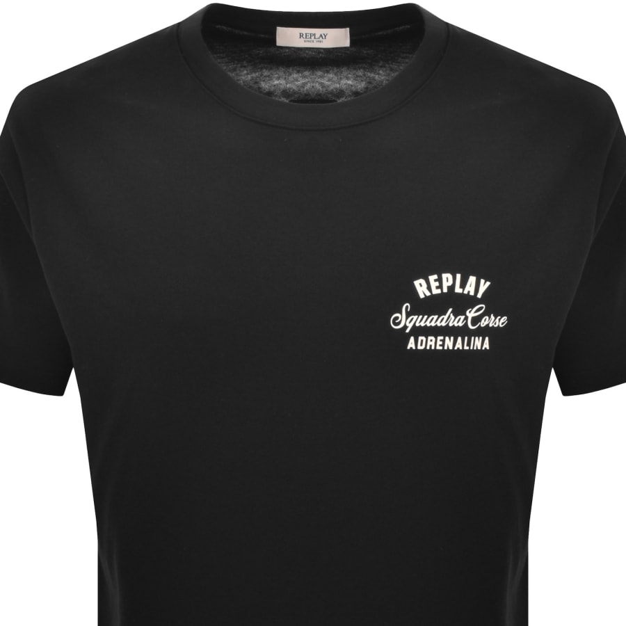 Image number 3 for Replay Graphic T Shirt Black
