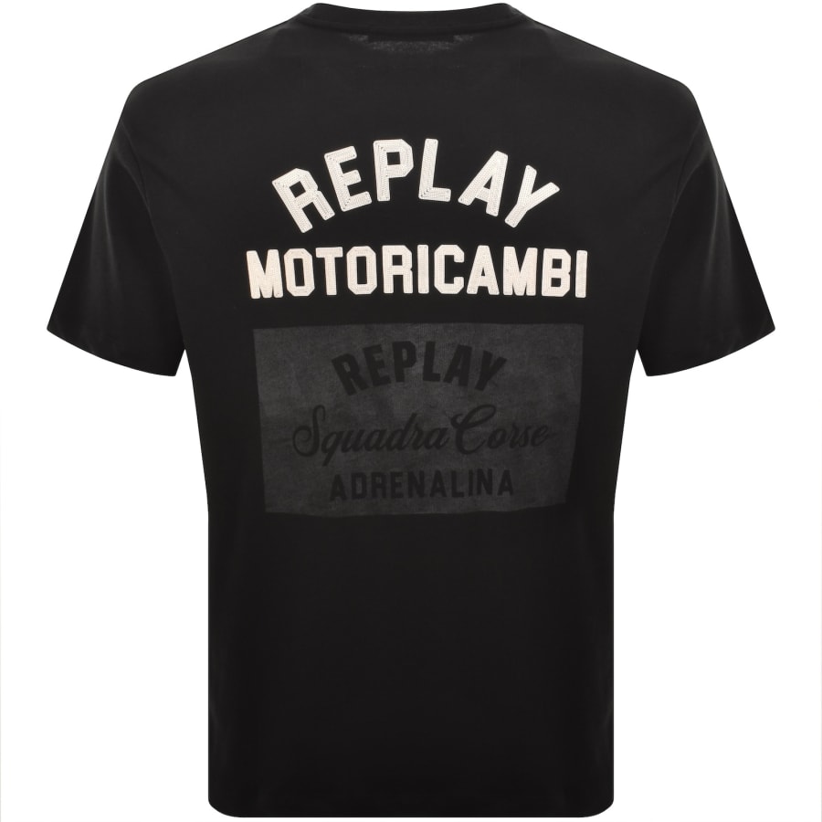 Image number 5 for Replay Graphic T Shirt Black