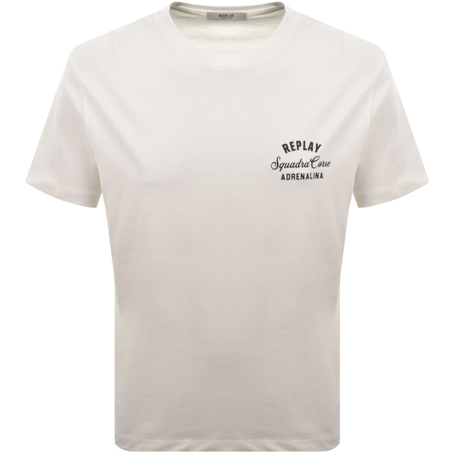 Image number 2 for Replay Graphic T Shirt White