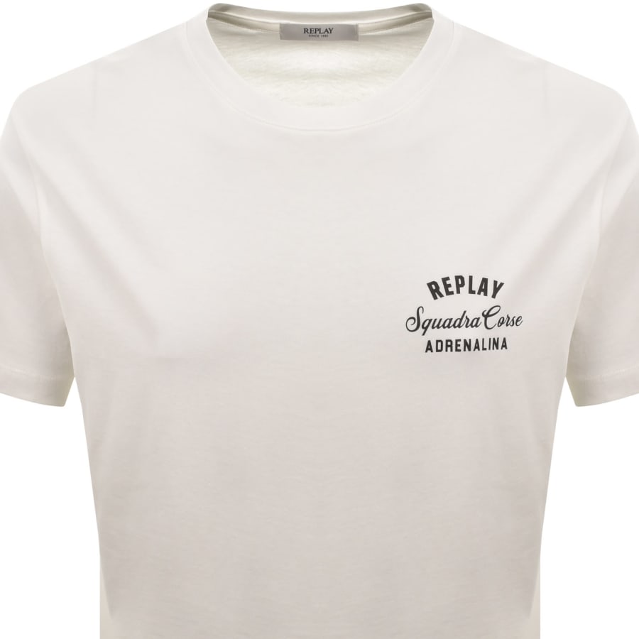 Image number 3 for Replay Graphic T Shirt White