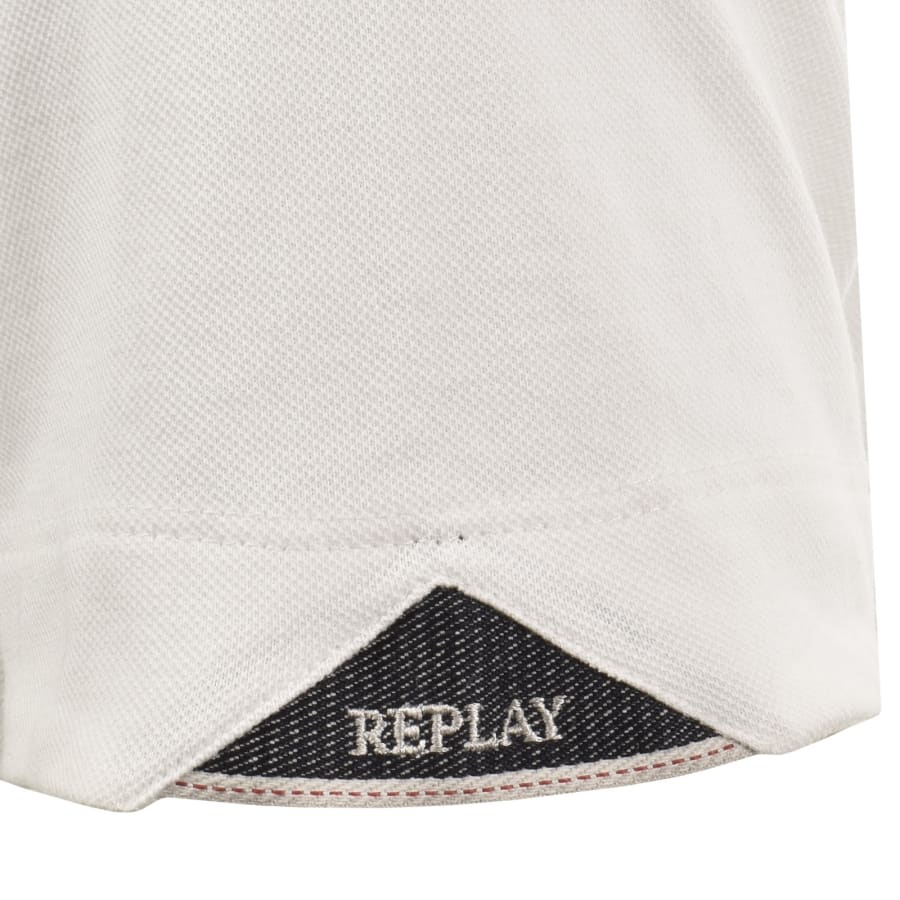 Image number 5 for Replay Short Sleeved Polo T Shirt White