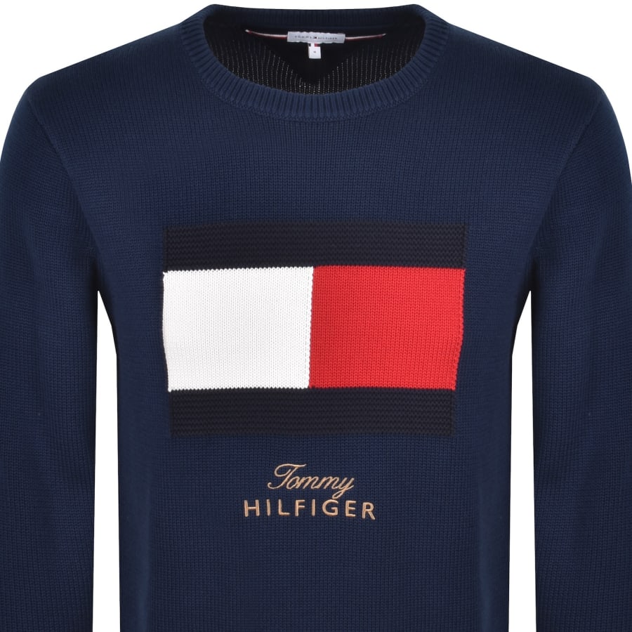 Image number 2 for Tommy Hilfiger Gifting Flag Jumper Navy