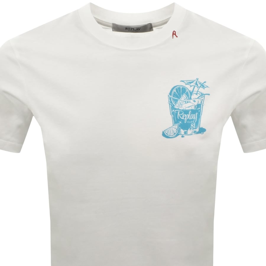 Image number 2 for Replay Graphic T Shirt White