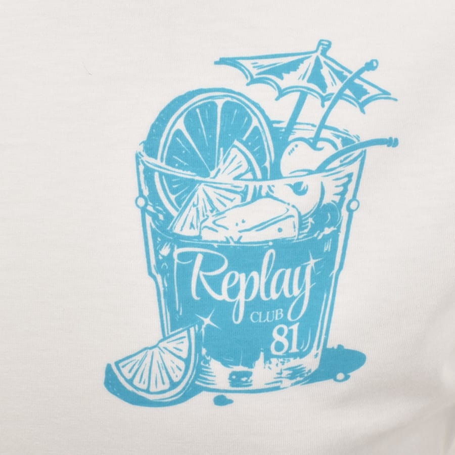 Image number 3 for Replay Graphic T Shirt White