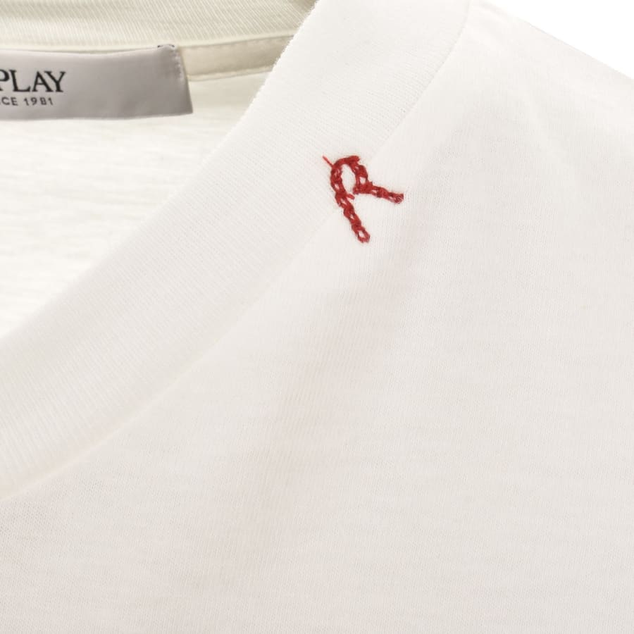 Image number 4 for Replay Graphic T Shirt White