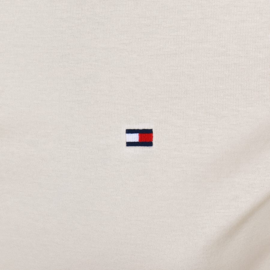 Image number 3 for Tommy Hilfiger Mixed Media Polo T Shirt Cream