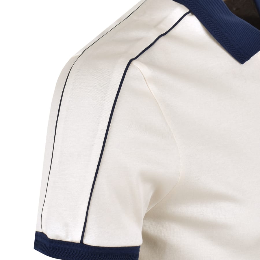 Image number 5 for Tommy Hilfiger Mixed Media Polo T Shirt Cream