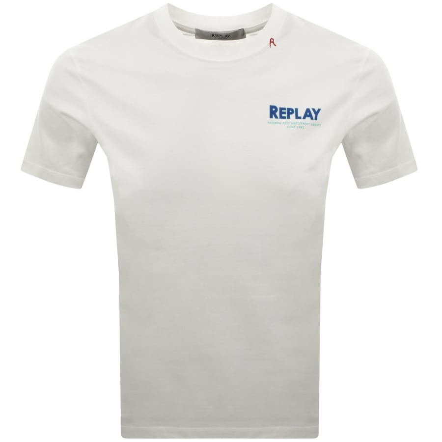 Image number 2 for Replay Graphic T Shirt White