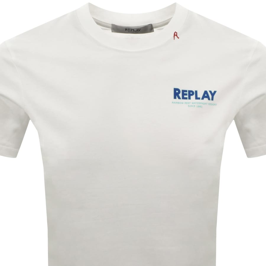 Image number 3 for Replay Graphic T Shirt White