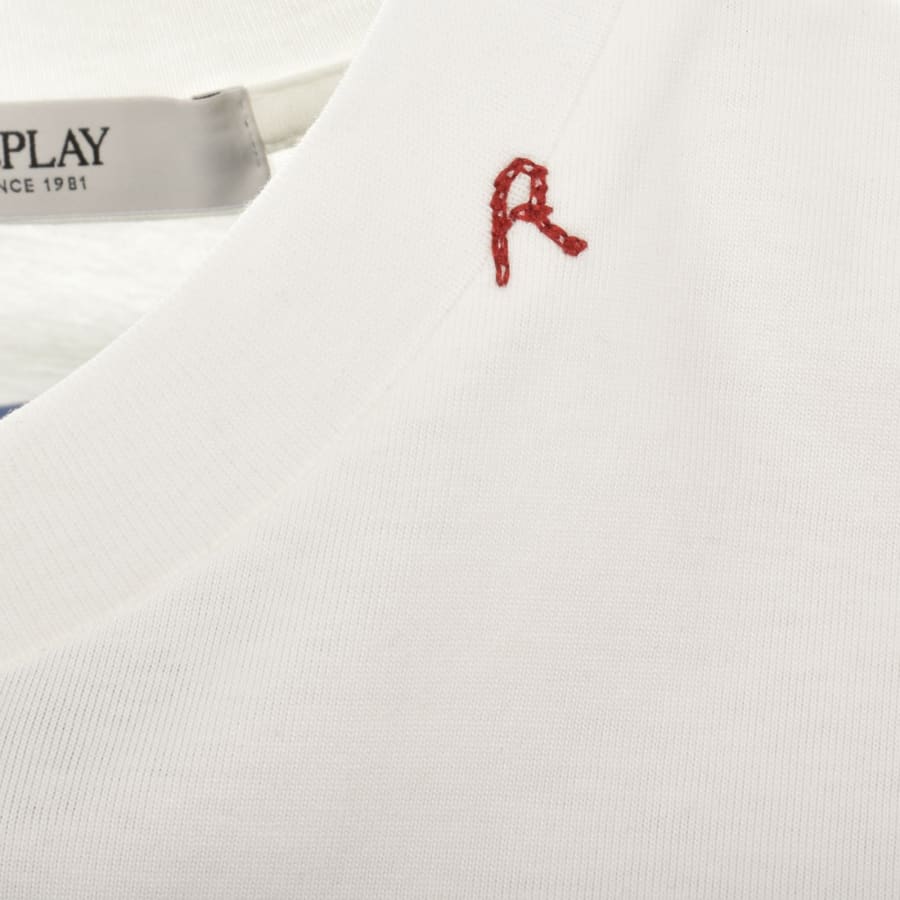 Image number 4 for Replay Graphic T Shirt White