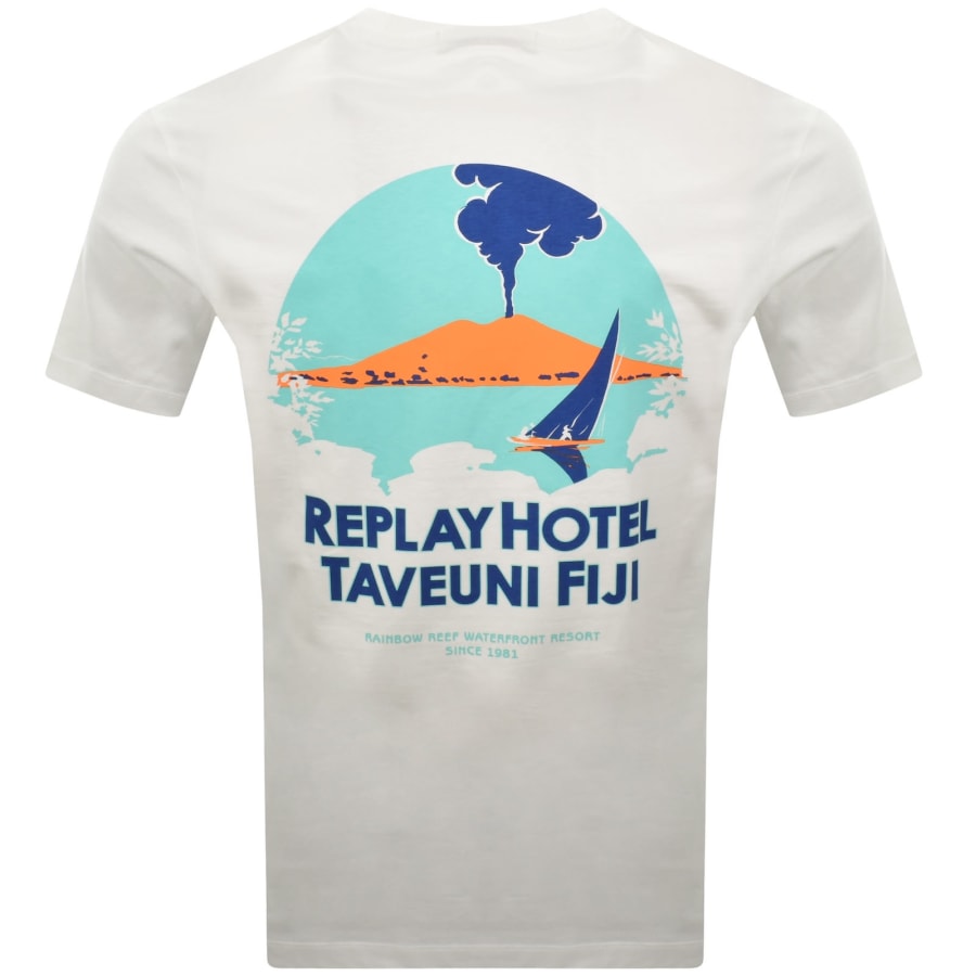 Image number 5 for Replay Graphic T Shirt White