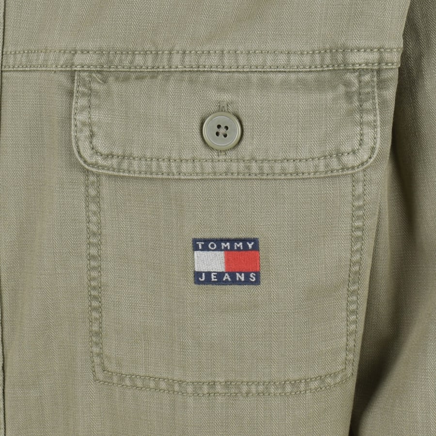 Image number 3 for Tommy Jeans Essential Overshirt Green