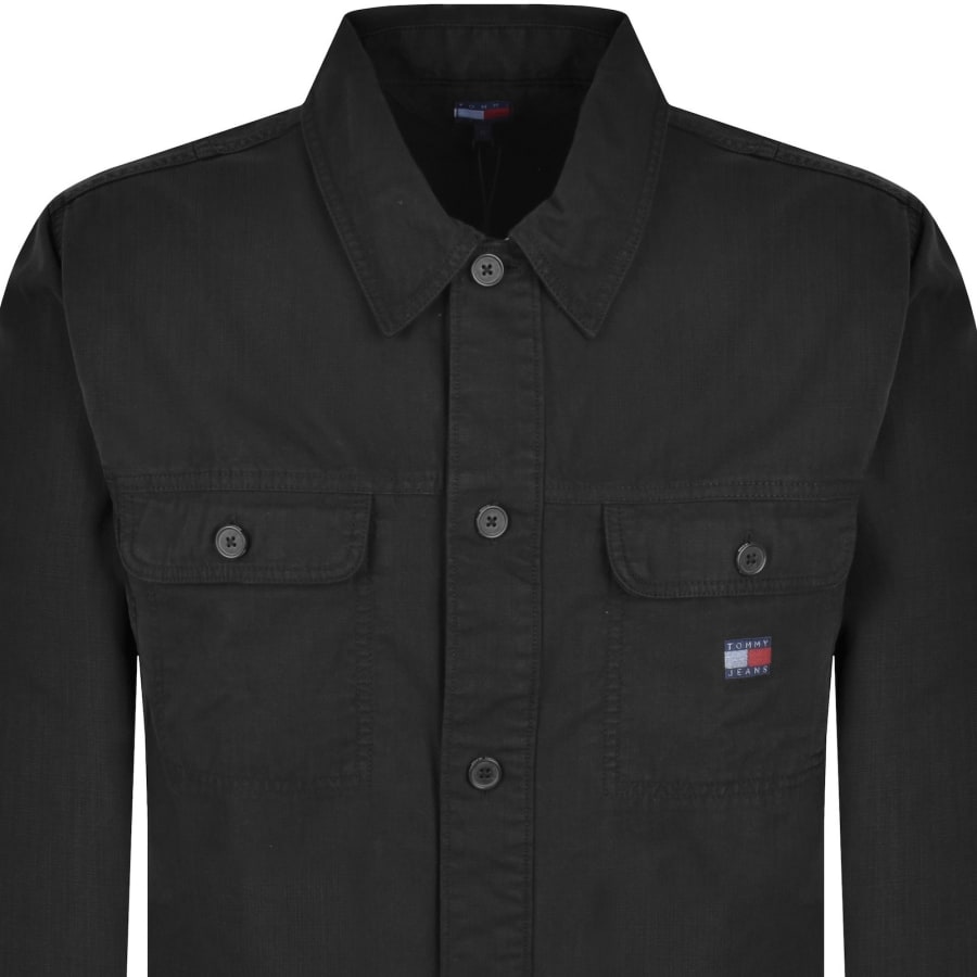Image number 2 for Tommy Jeans Essential Overshirt Black