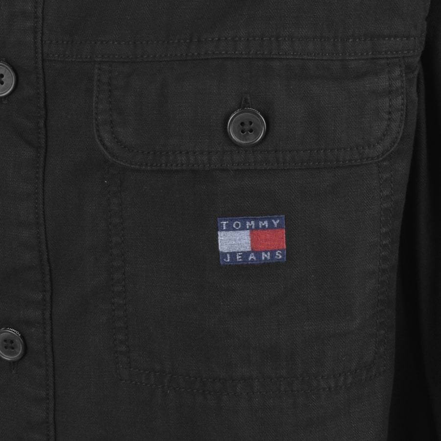 Image number 3 for Tommy Jeans Essential Overshirt Black