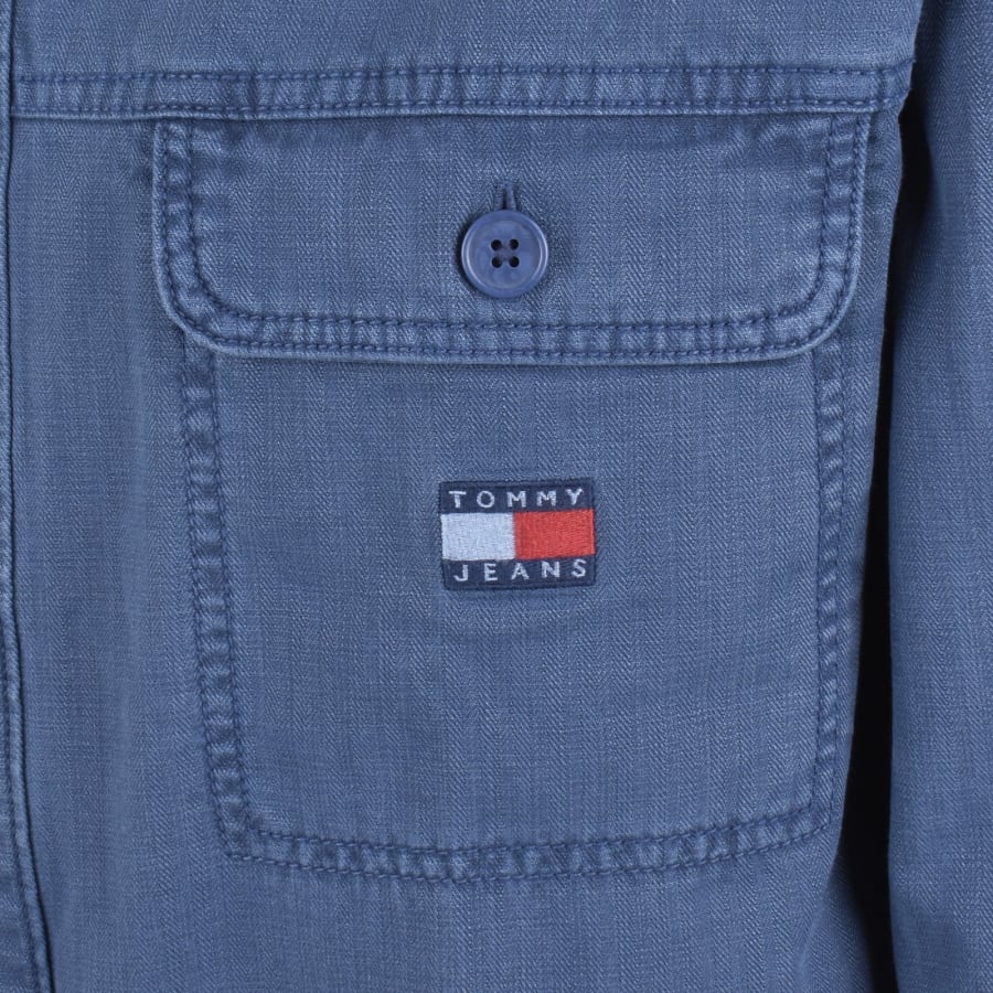 Image number 3 for Tommy Jeans Essential Overshirt Navy