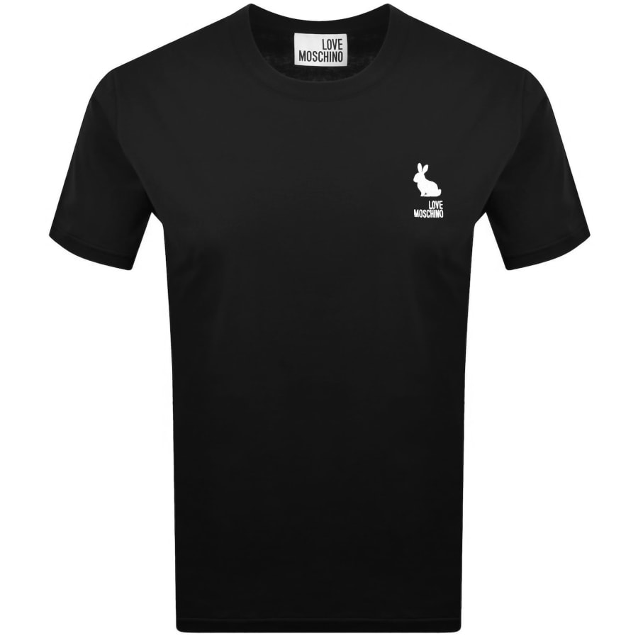 Image number 1 for Moschino Embroidered Logo T Shirt Black