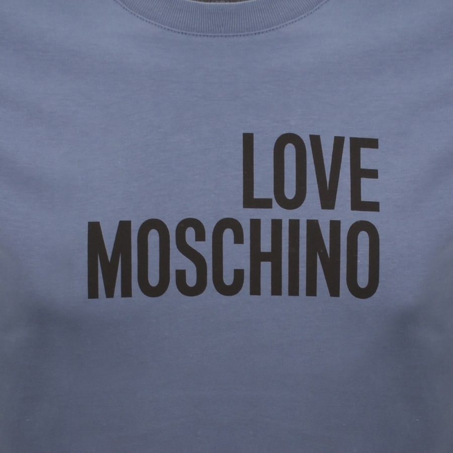 Image number 3 for Moschino Graphic T Shirt Blue