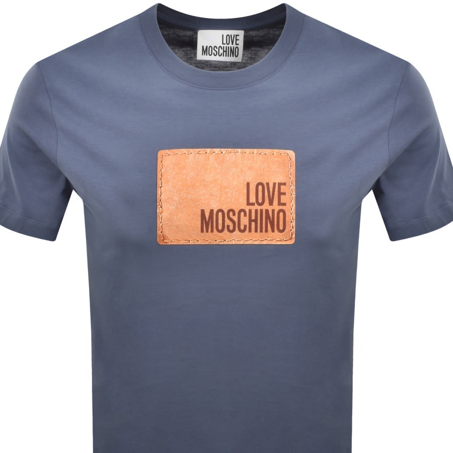 Image number 2 for Moschino Graphic T Shirt Blue