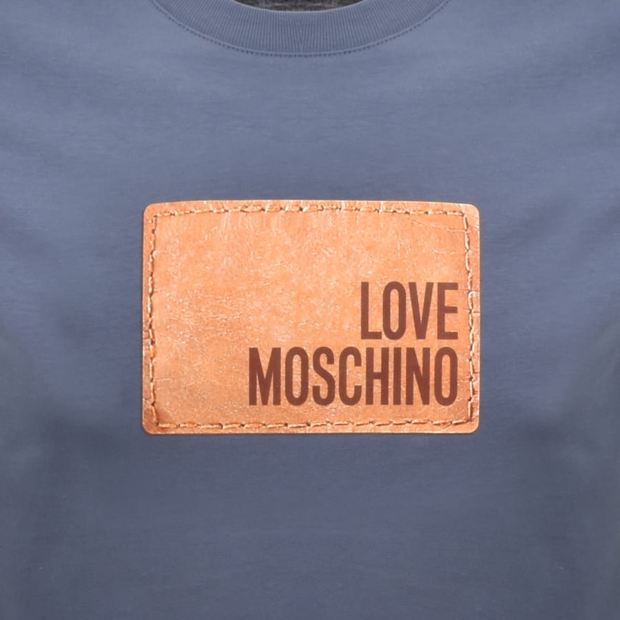 Image number 3 for Moschino Graphic T Shirt Blue