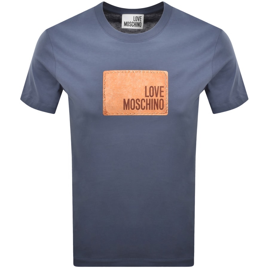 Image number 1 for Moschino Graphic T Shirt Blue