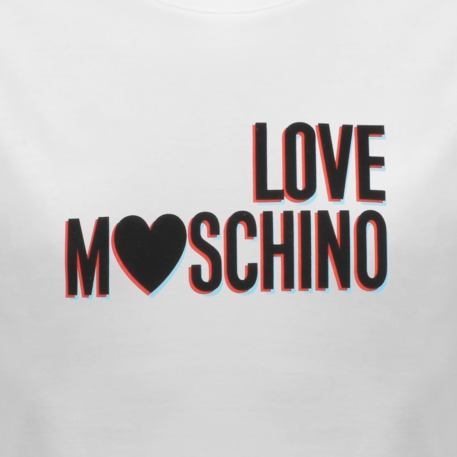 Image number 3 for Moschino Graphic T Shirt White