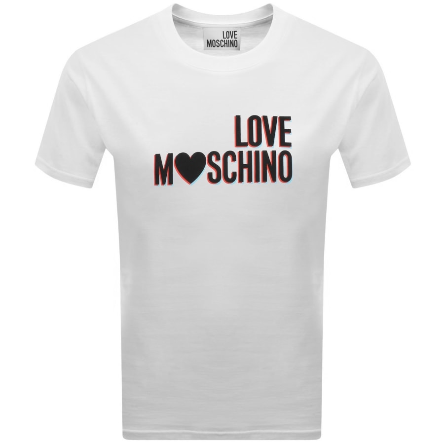 Image number 1 for Moschino Graphic T Shirt White