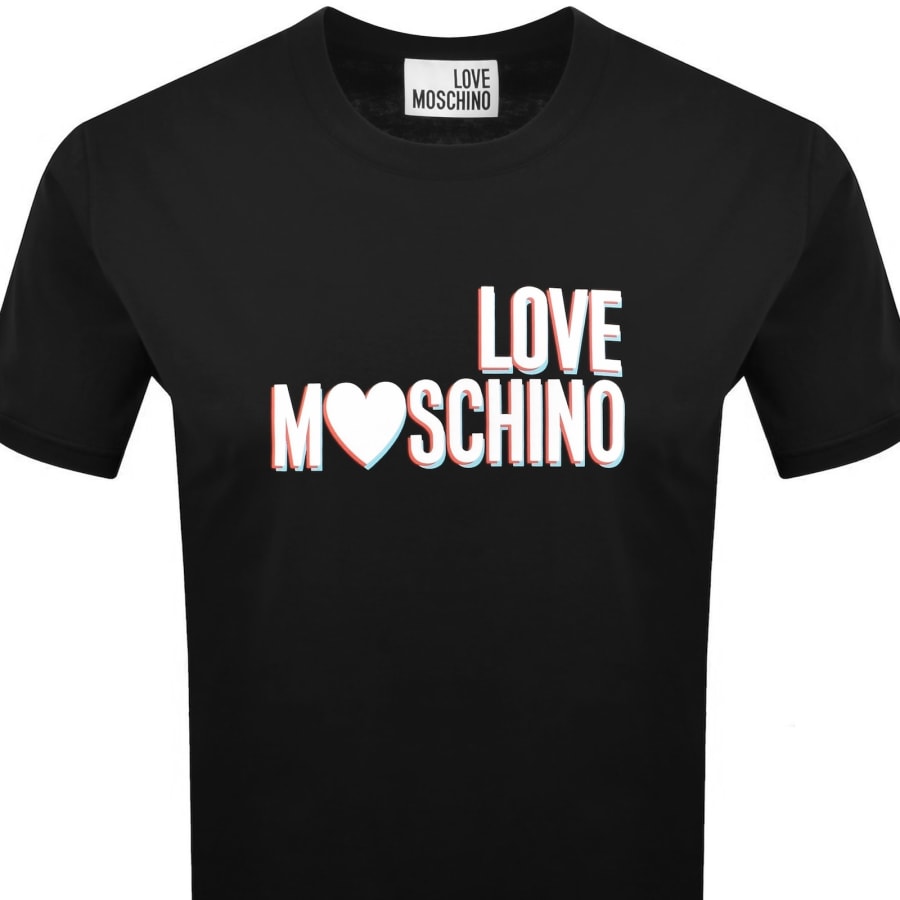 Image number 2 for Moschino Graphic T Shirt Black