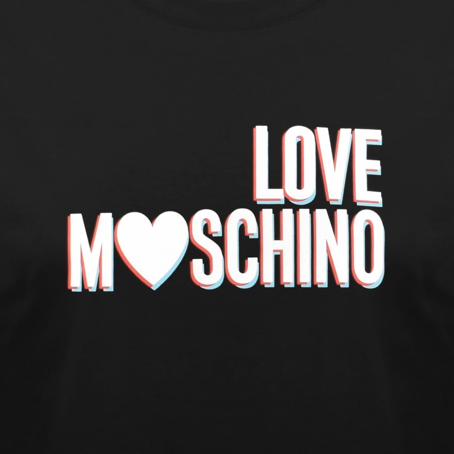 Image number 3 for Moschino Graphic T Shirt Black