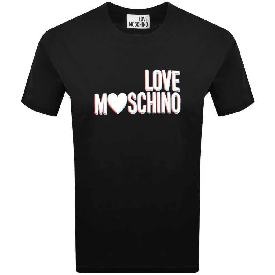 Image number 1 for Moschino Graphic T Shirt Black