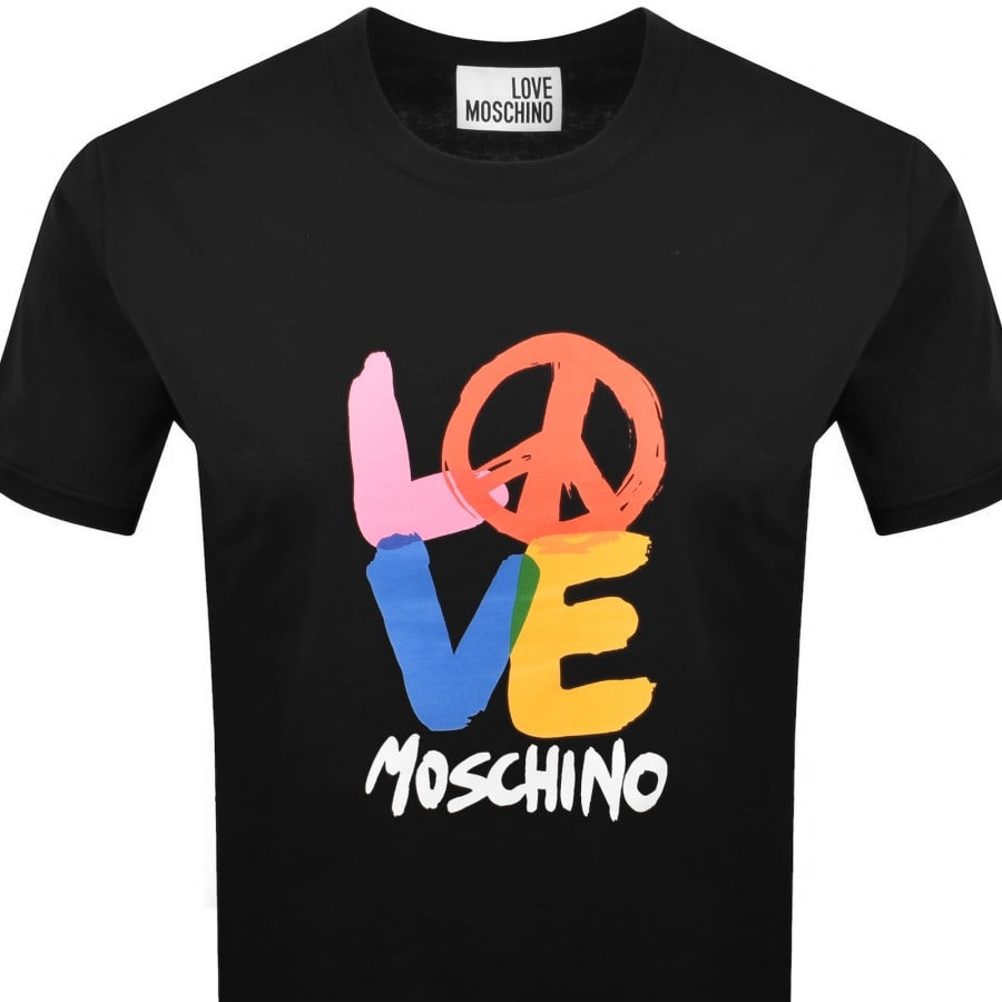 Image number 2 for Moschino Graphic T Shirt Black