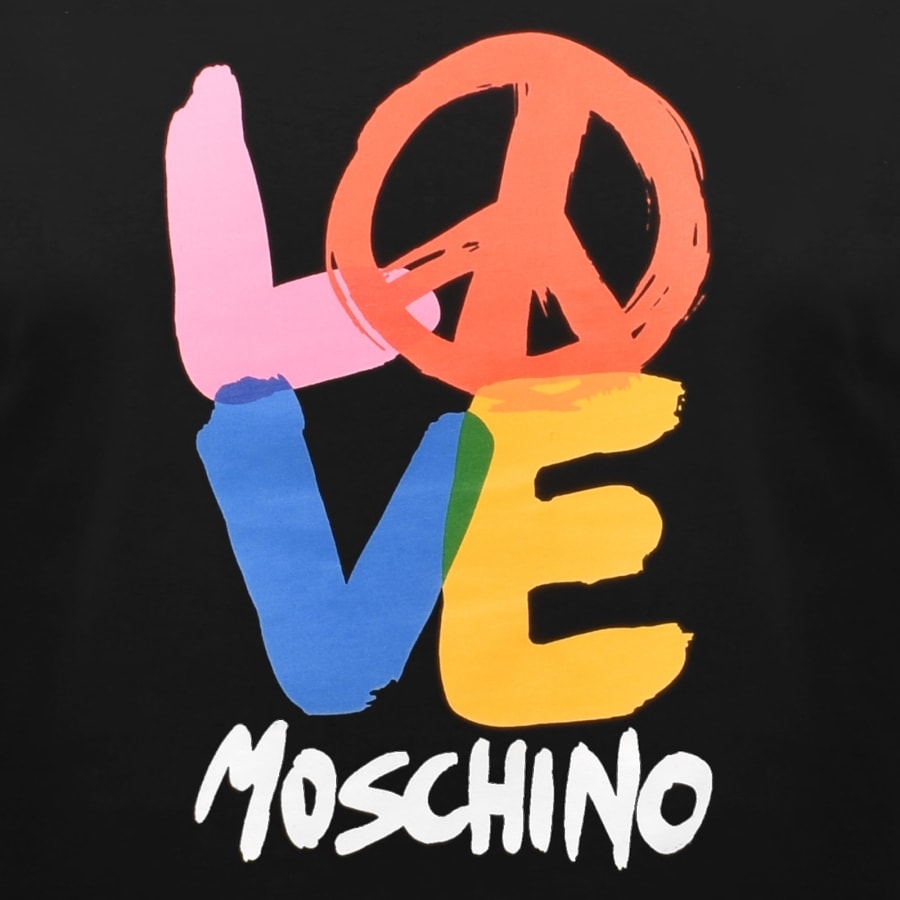 Image number 3 for Moschino Graphic T Shirt Black