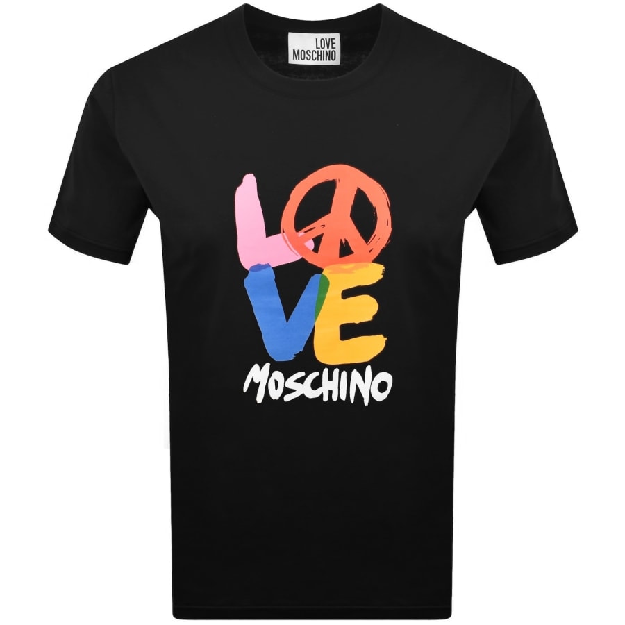 Image number 1 for Moschino Graphic T Shirt Black