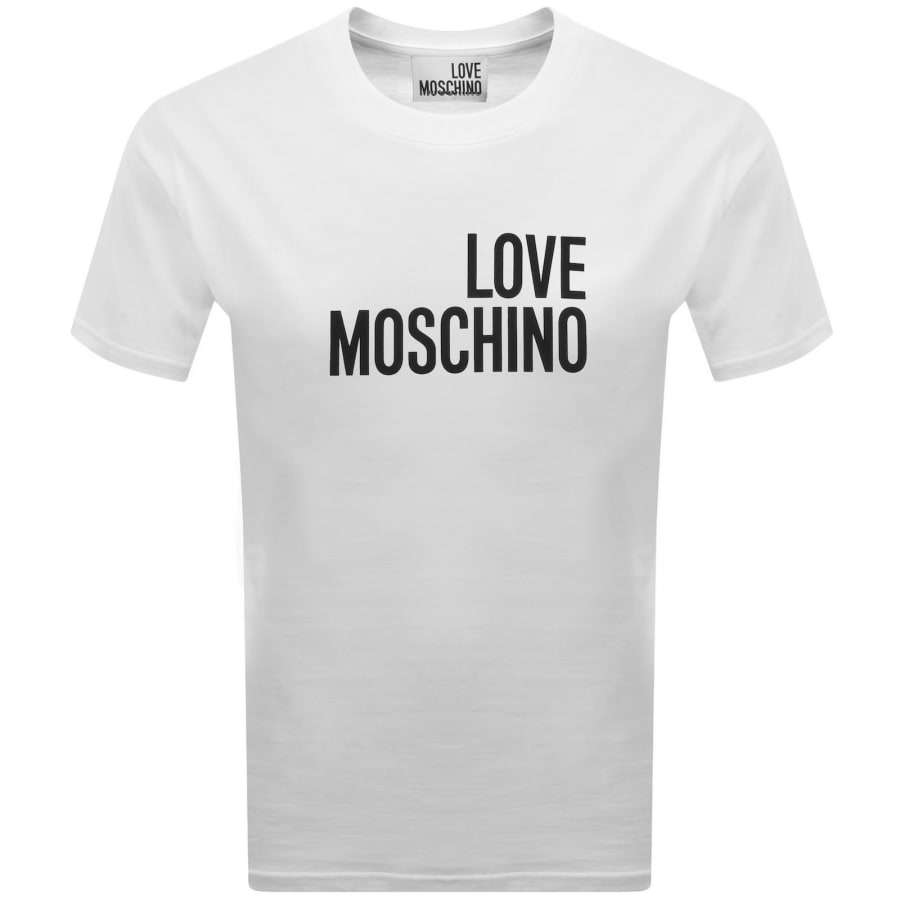 Image number 1 for Moschino Graphic T Shirt White