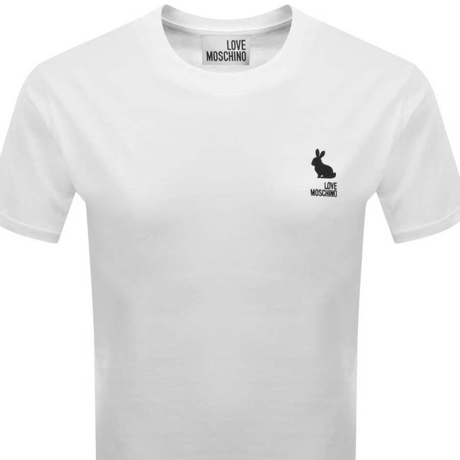 Image number 2 for Moschino Embroidered Logo T Shirt White