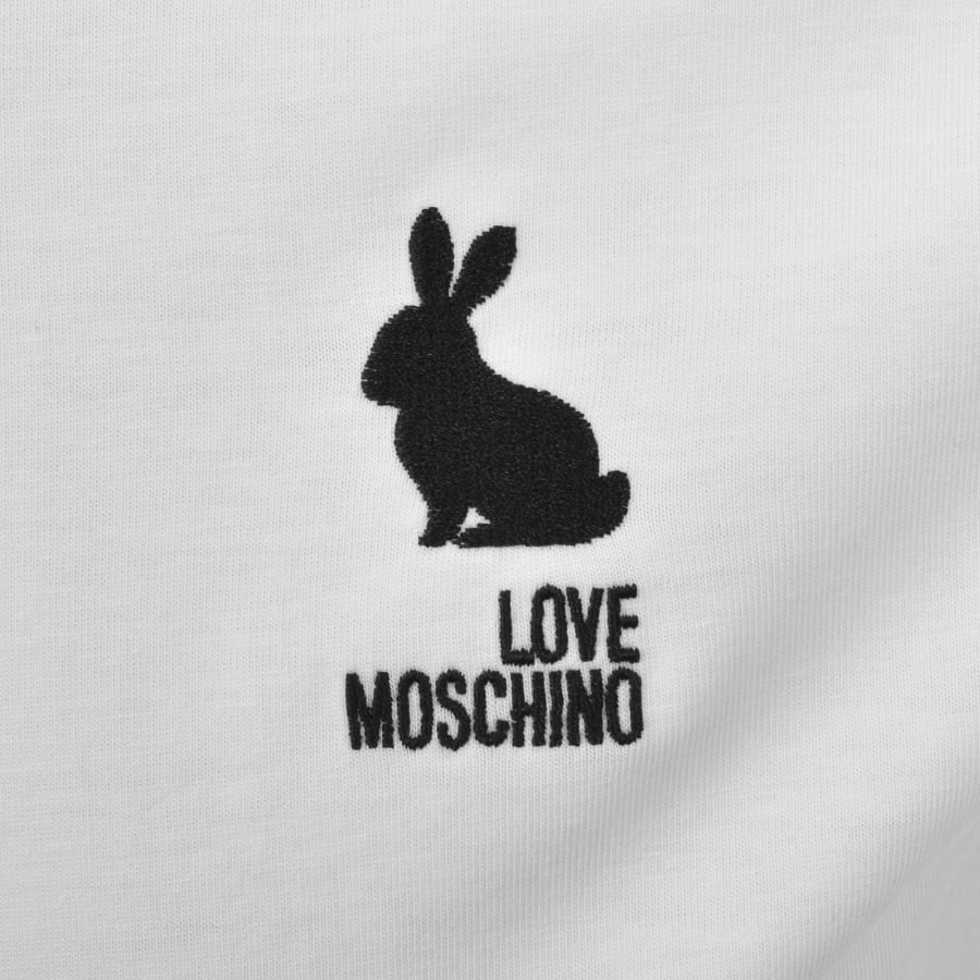 Image number 3 for Moschino Embroidered Logo T Shirt White