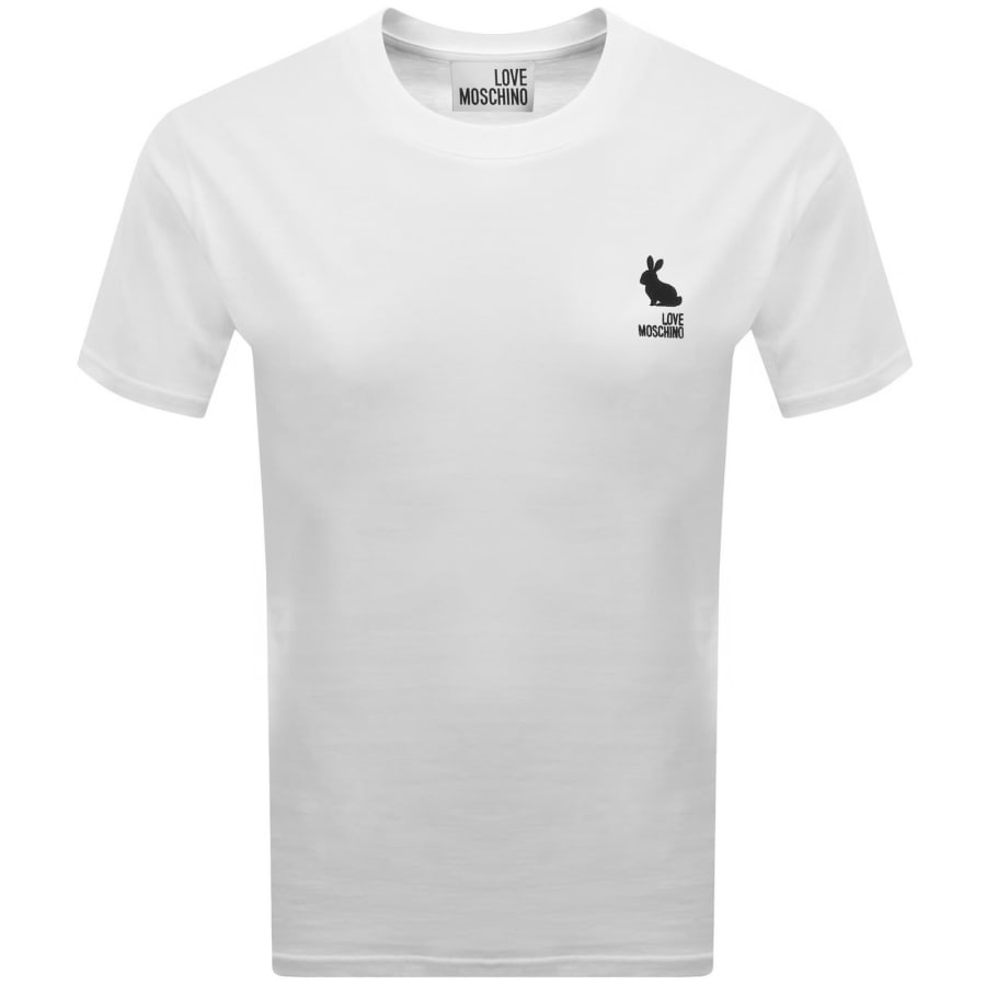 Image number 1 for Moschino Embroidered Logo T Shirt White