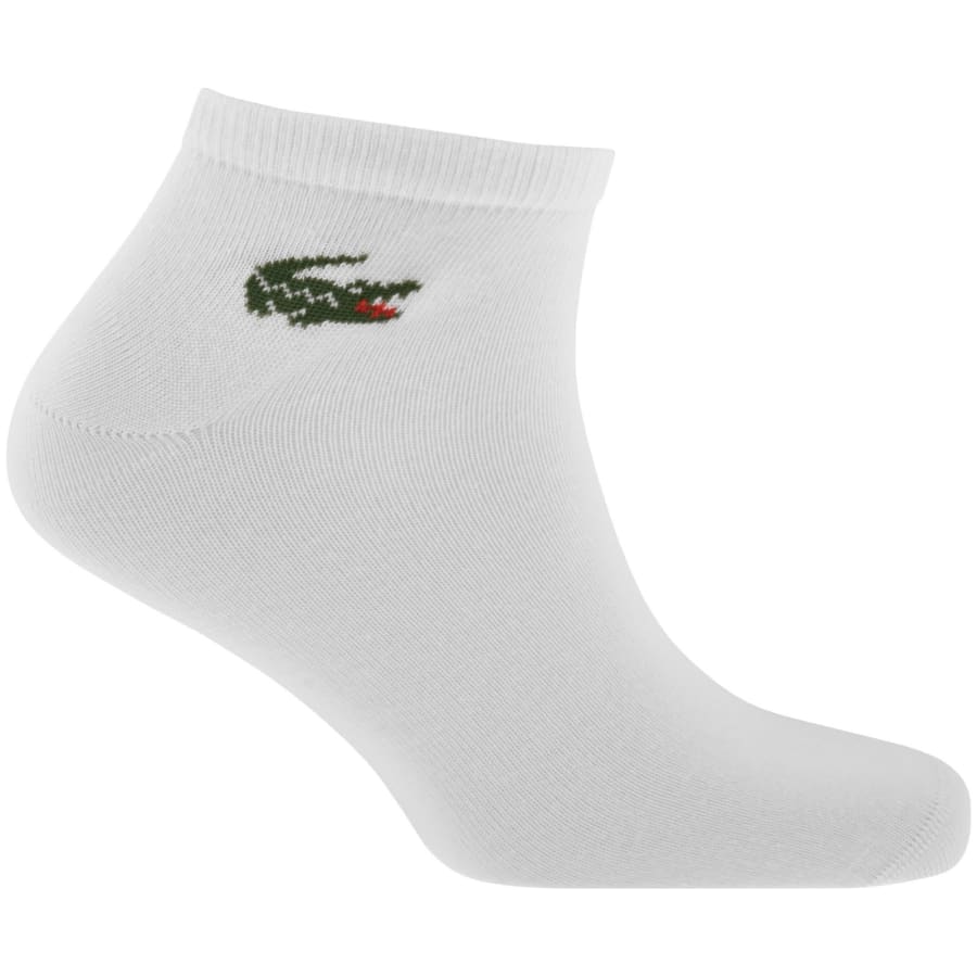 Image number 2 for Lacoste 3 Pack Ankle Socks White