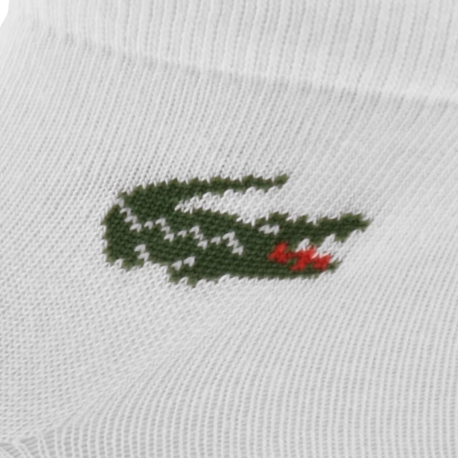 Image number 3 for Lacoste 3 Pack Ankle Socks White