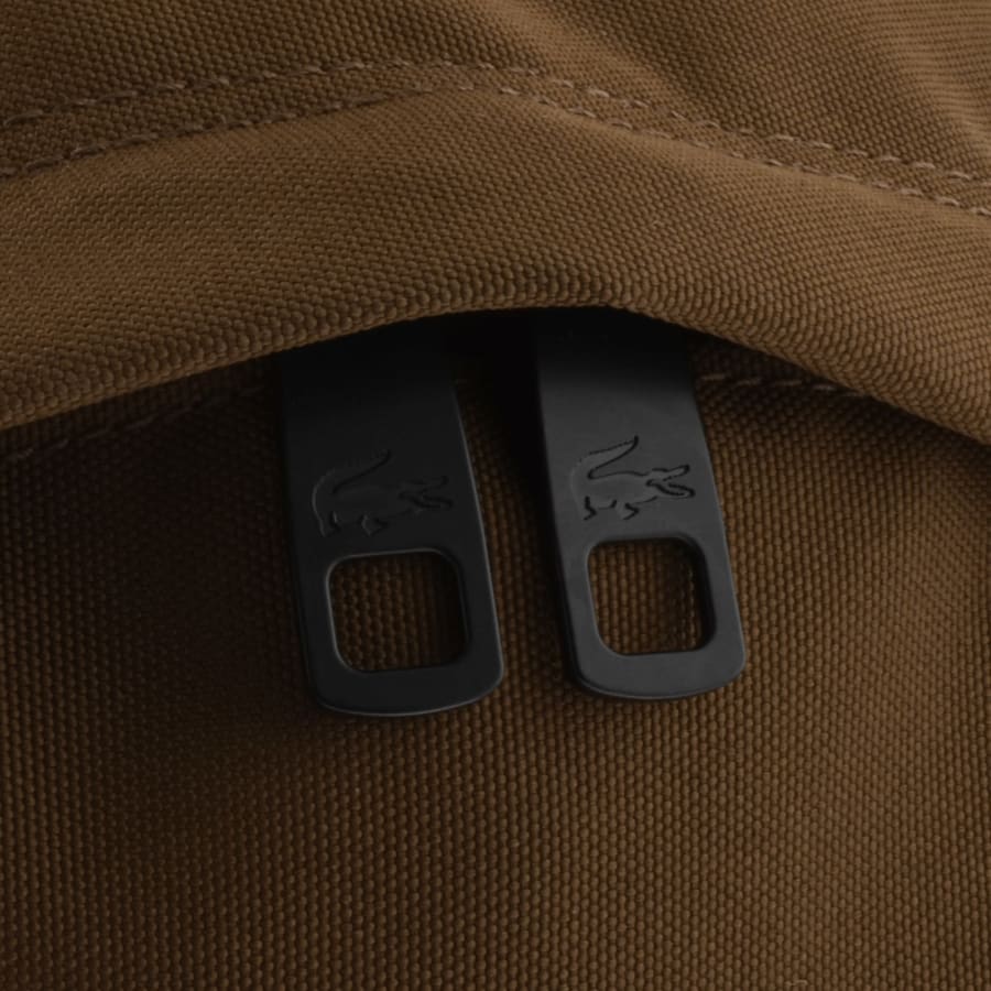 Image number 4 for Lacoste Logo Backpack Brown