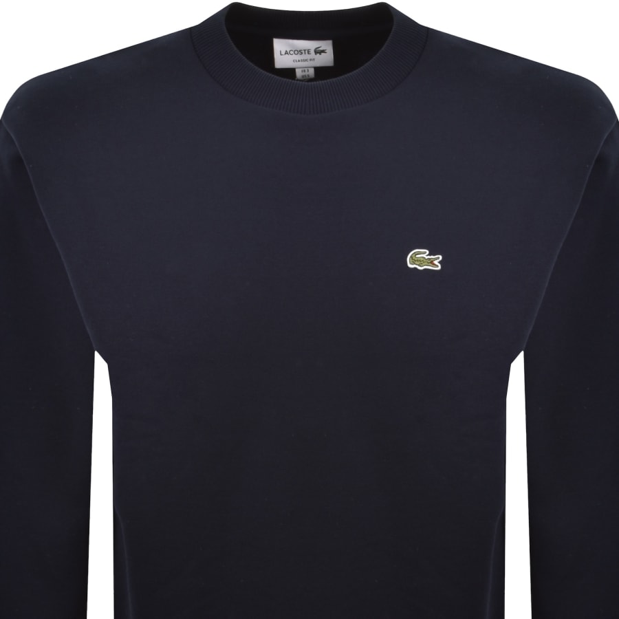 Image number 2 for Lacoste Crew Neck Sweatshirt Navy