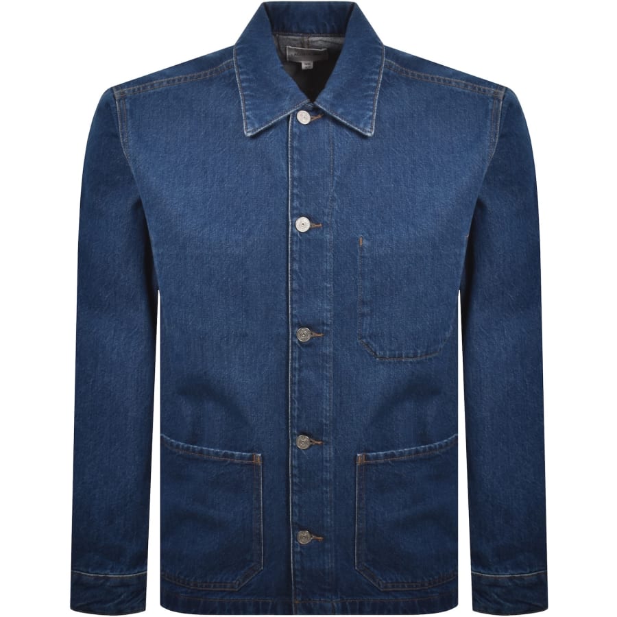 Image number 1 for Lacoste Denim Overshirt Blue