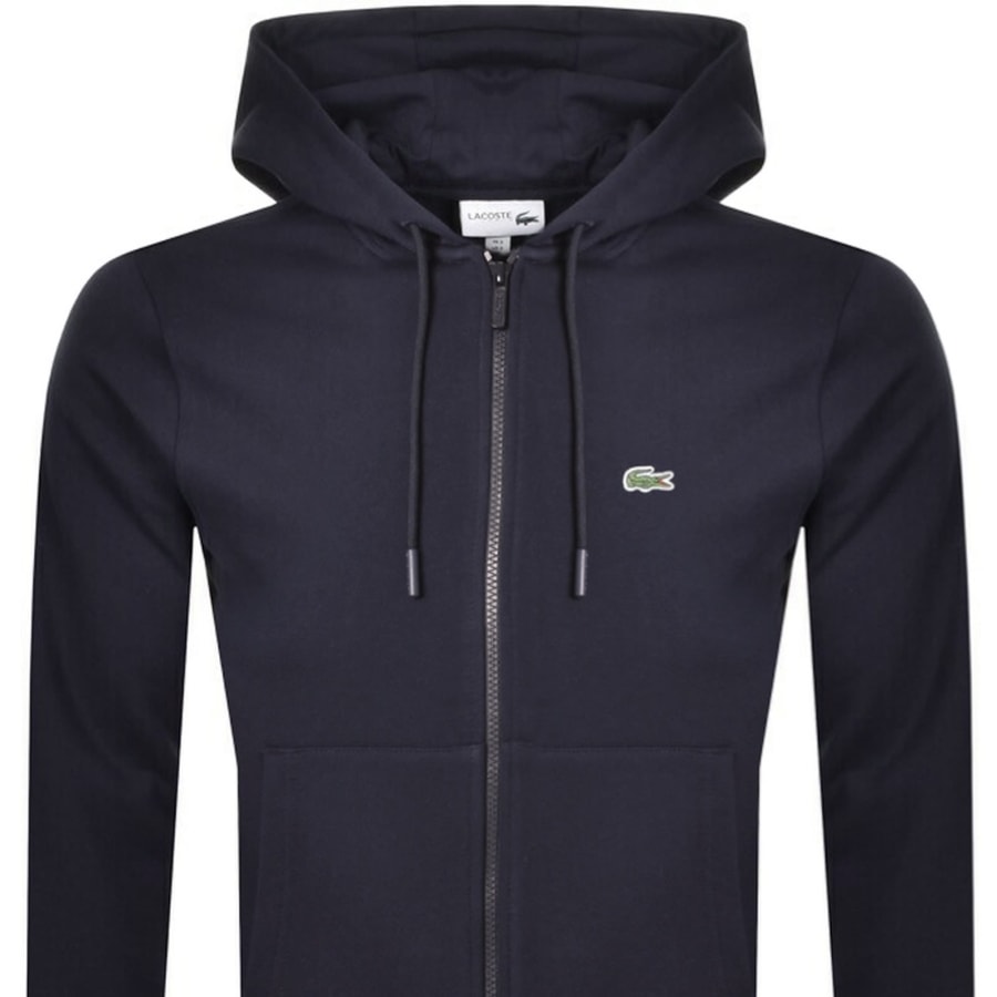 Image number 2 for Lacoste Full Zip Hoodie Navy