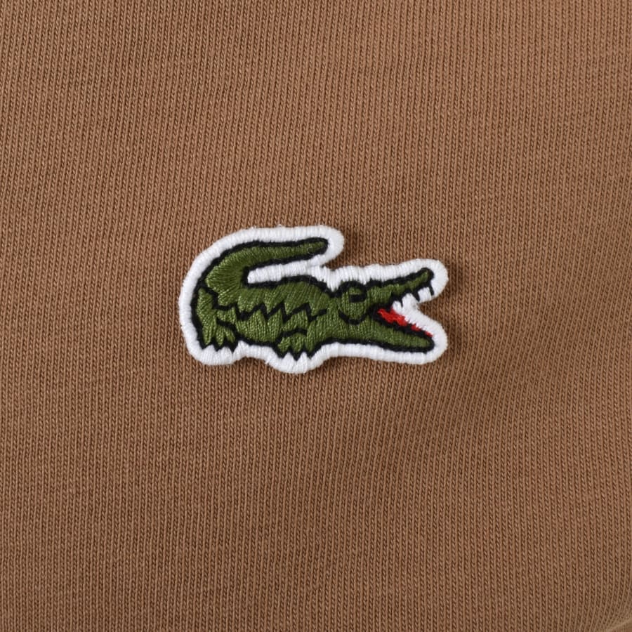 Image number 3 for Lacoste Crew Neck T Shirt Brown