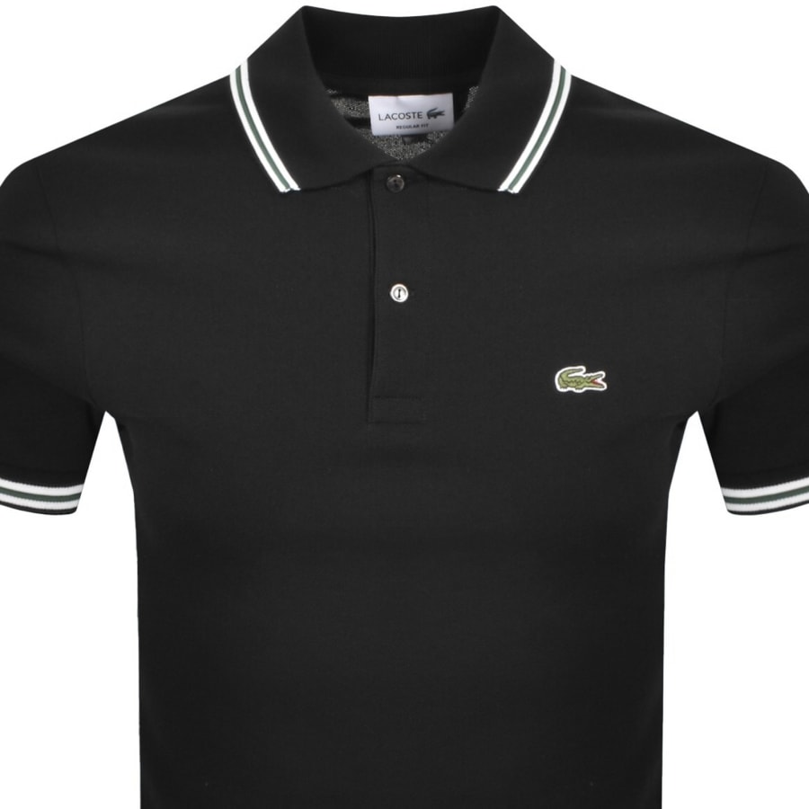 Image number 2 for Lacoste Tipped Polo T Shirt Black